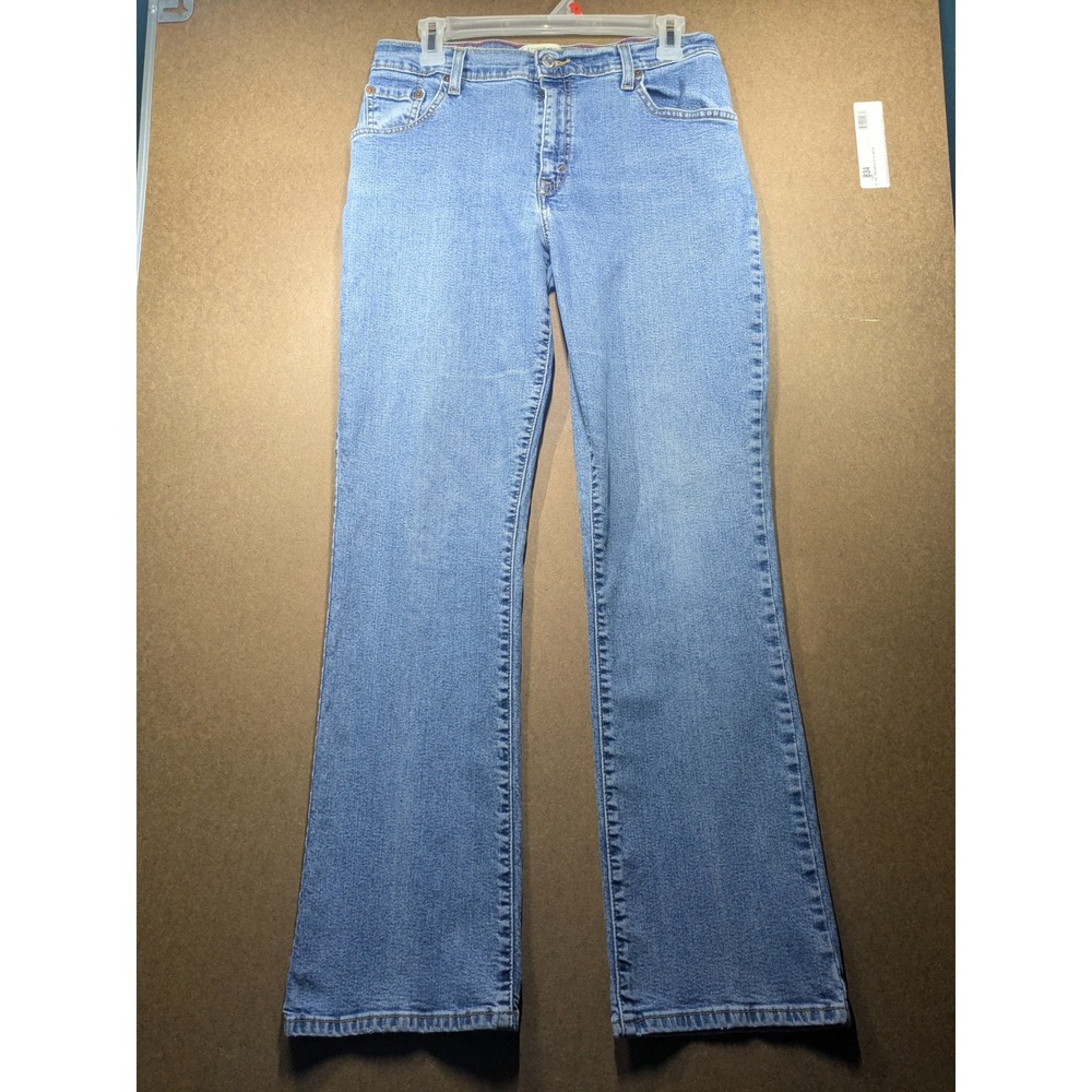 Levis 550 Classic Relaxed Boot Cut Jeans Light Wash Blue Denim 12M Womens